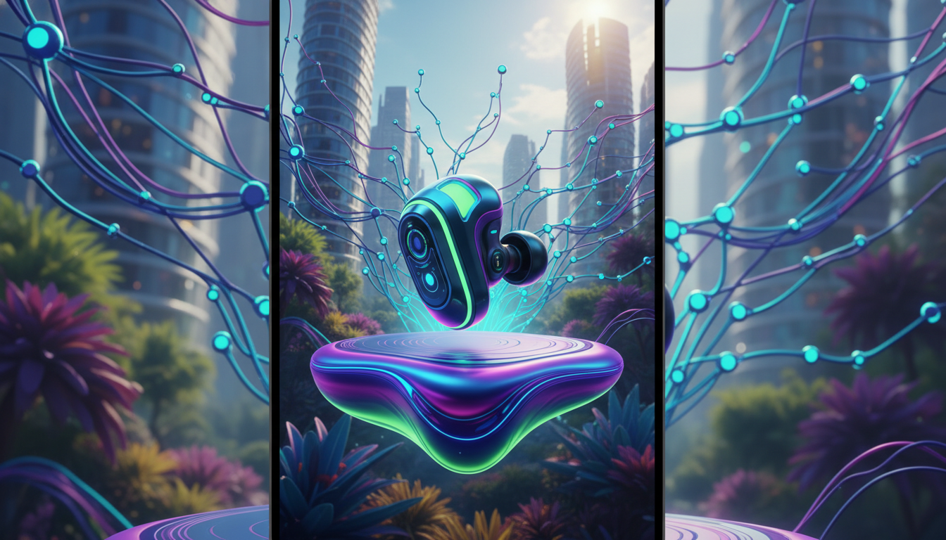 Photorealistic preview of social media assets generated by AI templates