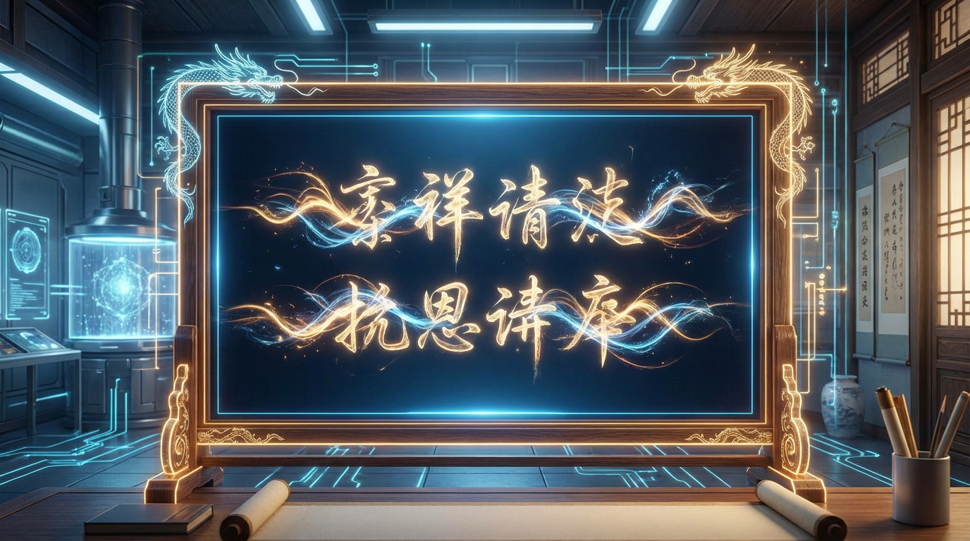 AI Couplet generator interface on a digital screen, displaying generated couplets with traditional Chinese calligraphy