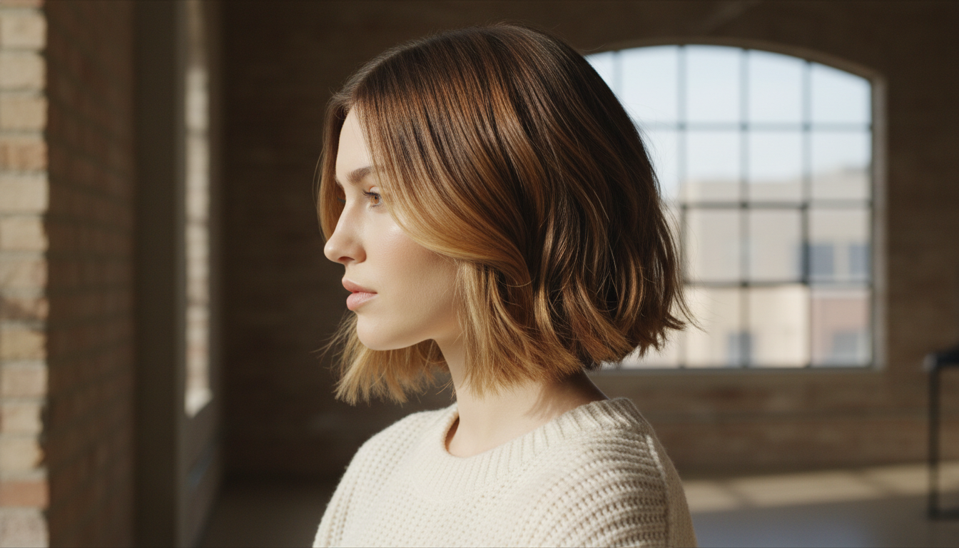 Salon stylist cutting a short pixie haircut, close-up on texture