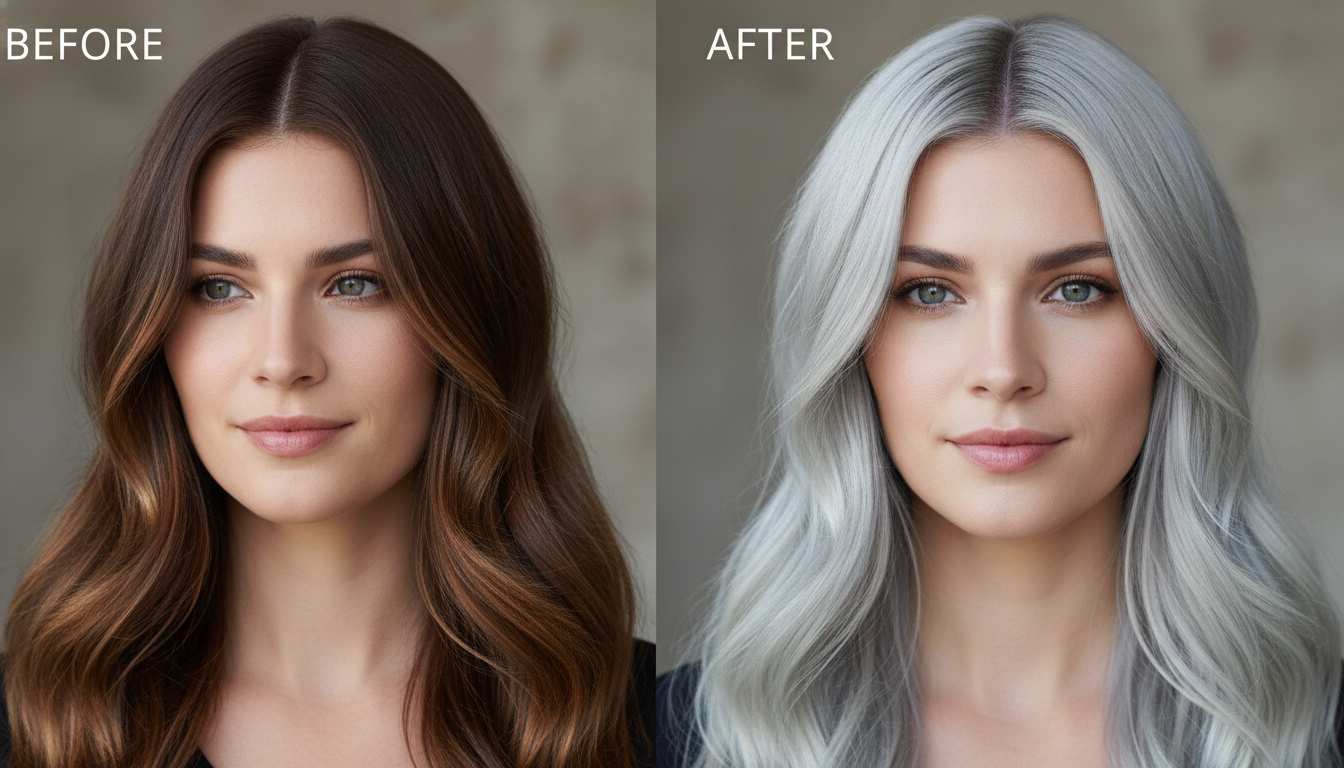 Close-up before and after port...